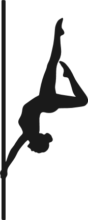 Pole Dancer Inverted Pose silhouette Free SVG File for Members – Girl Pole Acrobat clipart