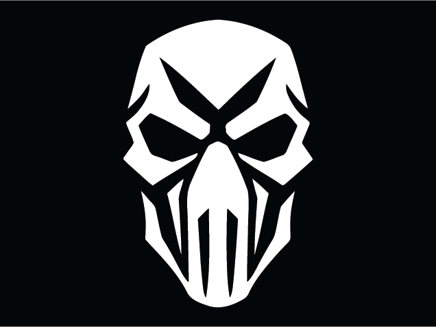 Masked Skull Free SVG File for Members – Minimalist Horror Skull clipart