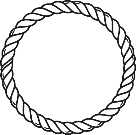 Rope Circle Monogram Frame Free SVG File