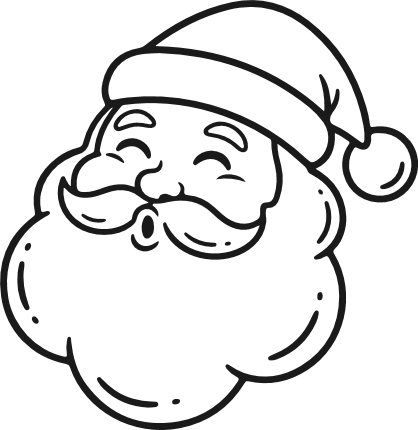 Santa Claus Face Free SVG File – Christmas Decor, Santa clipart