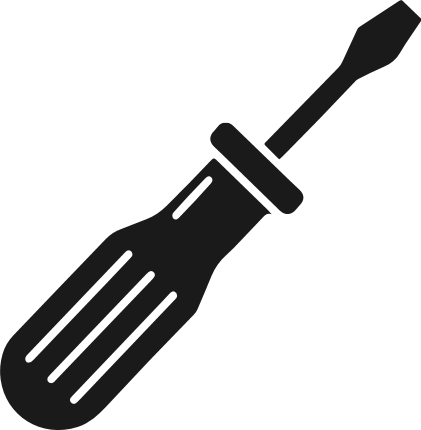 Screwdriver silhouette Free SVG File – mechanic or handyman tool, screwdriver clipart