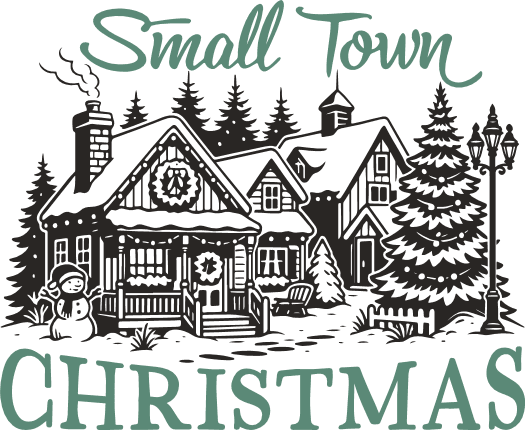 Small Town Christmas Free SVG File for Members – Christmas wall sign