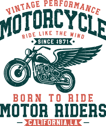 Vintage Performance Motorcycle, born to ride Free SVG File for Members – biker tshirt design