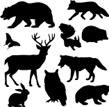 animals free svg rabbit deer bear wolf