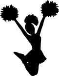 cheerleading free svg jumping girl silhouette