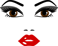 fashion and beauty free svg lips kiss eyebrow eyes