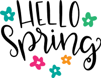 hello spring free svg