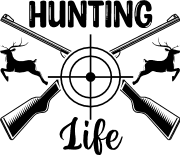 hunting and fishing free svg crossed rifles and target