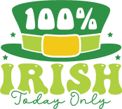 st patricks day free svg 100 irish today only leprechaun hat