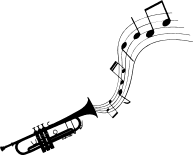 trumpet and music sheet free svg